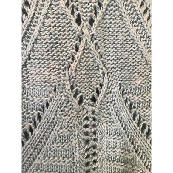 Fenn Wright Manson Green Open Mixed Knit Long Sleeve High-Low Tunic Sweater S - Picture 10 of 11